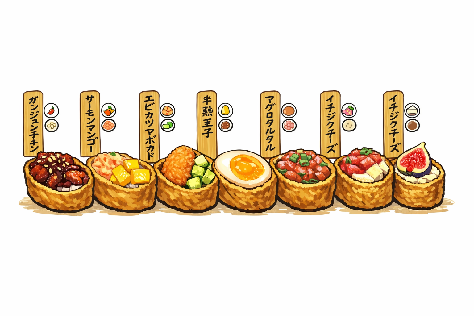 Inari Sushi variés - Komé Komé Paris